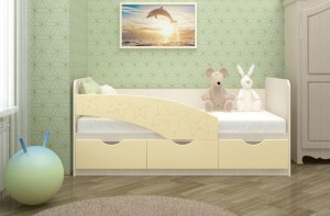 Детская кровать Бабочки Ваниль 800 Миф